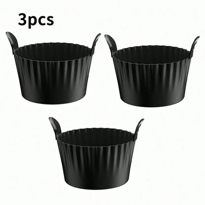 Tazze in silicone riutilizzabili per friggitrice ad aria - Stampi per uova e torte, accessorio da cucina essenziale per una cottura a vapore sana