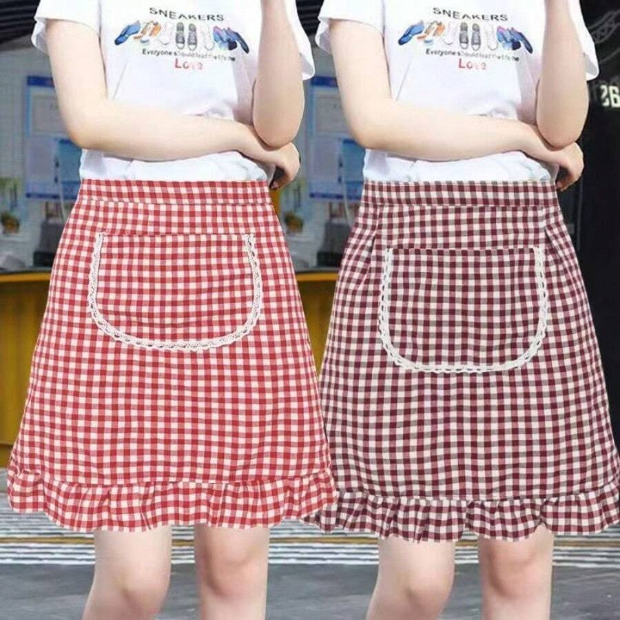 Grembiule da metà corpo traspirante e alla moda per cucina, cottura, protezione, uso in ristorante, abbigliamento da lavoro per donne, adatto per cucina, bagno, casa, articoli per la casa