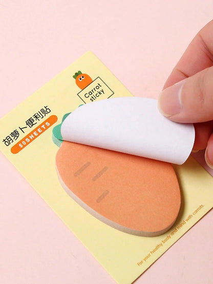 Cuscinetto autoadesivo a forma di carota appiccicoso fumetto per studenti
