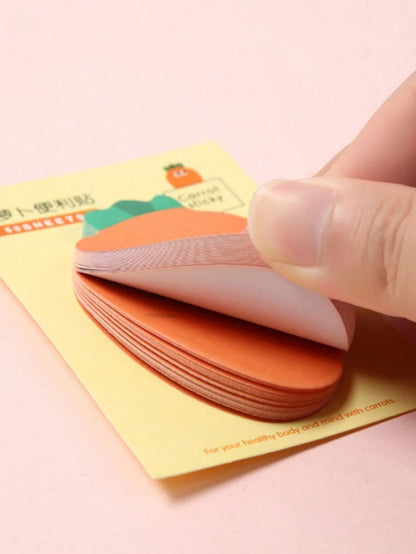 Cuscinetto autoadesivo a forma di carota appiccicoso fumetto per studenti