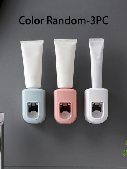 1 pezzo Spremitore automatico di dentifricio montato a parete, strumento comodo per il bagno, decorazione da parete per il bagno di casa senza foratura, decorazione autunnale, ritorno a scuola