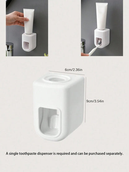 1 Set Porta Spazzolino da Dente da Parete, Con 4/3/2 Tazze Anti-Polvere e Distributore di Dentifricio, Organizer Multifunzionale da Bagno Con Distributore Automatico di Dentifricio e Tazze, Mensola da Bagno Senza Foratura, Set da Bagno di Lusso,
