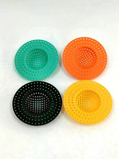 Set da 4 pezzi (colore casuale) con filtro per scarico di lavandino da cucina, scarico da bagno, scarico del lavandino del bagno, copertura anti-intasamento con filtro e copertura anti-insetti, filtro acqua da cucina