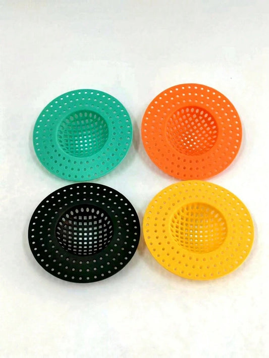 Set da 4 pezzi (colore casuale) con filtro per scarico di lavandino da cucina, scarico da bagno, scarico del lavandino del bagno, copertura anti-intasamento con filtro e copertura anti-insetti, filtro acqua da cucina