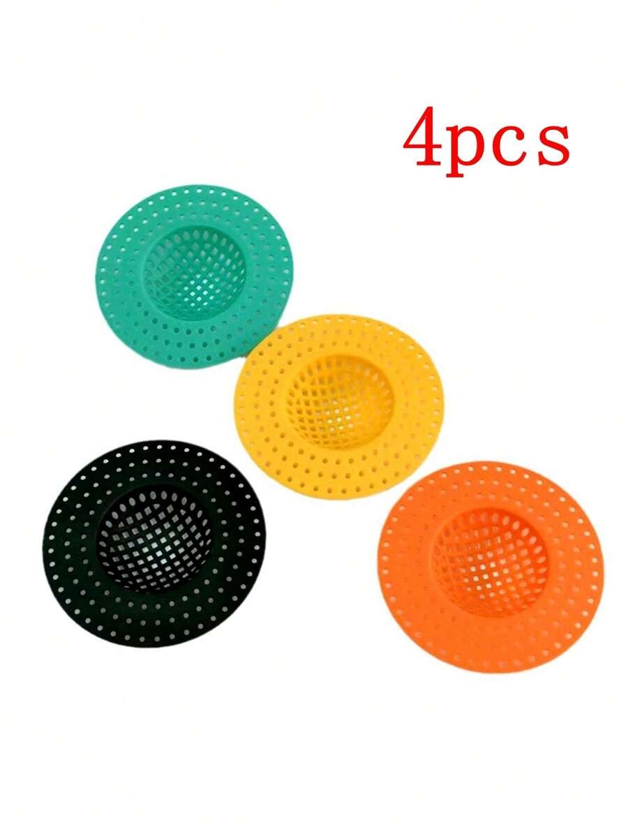 Set da 4 pezzi (colore casuale) con filtro per scarico di lavandino da cucina, scarico da bagno, scarico del lavandino del bagno, copertura anti-intasamento con filtro e copertura anti-insetti, filtro acqua da cucina