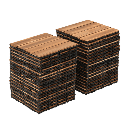 YUNRUX 36* Piastrelle per terrazza ad incastro in legno duro Piastrelle per terrazza in legno di acacia 30x30 cm Piastrelle per terrazza in legno duro ad incastro Piastrelle per terrazza balcone giardino