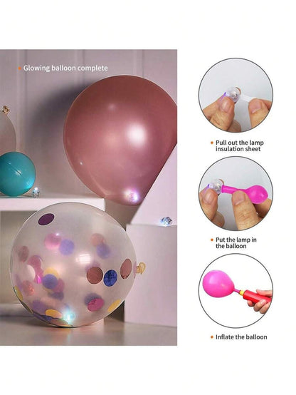 Mini luci chroma, luci a LED per palloncini impermeabili con lungo tempo di autonomia, alimentate a batteria, lampada a sfera per palloncini, lanterne di carta, feste di compleanno, Natale, addobbi natalizi