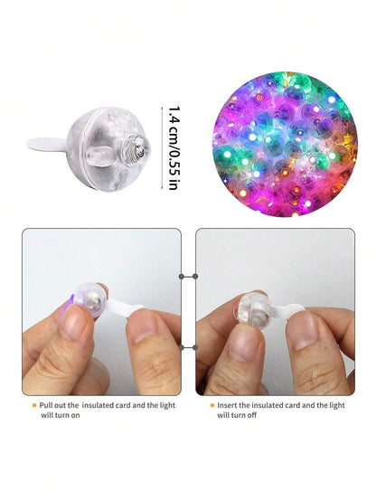 Mini luci chroma, luci a LED per palloncini impermeabili con lungo tempo di autonomia, alimentate a batteria, lampada a sfera per palloncini, lanterne di carta, feste di compleanno, Natale, addobbi natalizi