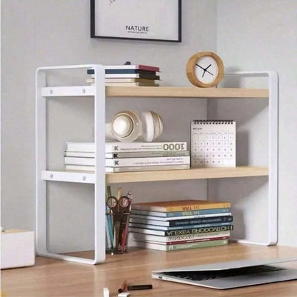Scaffale Per Desktop, Scaffale Per Libri Di Archiviazione Studenti, Scaffale Per Documenti, Rack Per Computer, Mobile A Più Ripiani Da Ufficio, Supporto Per Cancelleria. 1 Ripiano A Più Strati, Ripiano Di Archiviazione Per Desktop, Altezza Regolabile