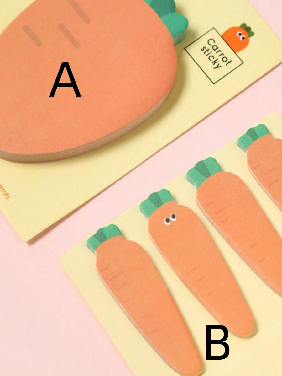 Cuscinetto autoadesivo a forma di carota appiccicoso fumetto per studenti