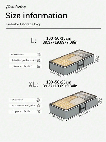 Borsa per contenitore sotto al letto, borsa per contenitore piatta, scatola per cassetti, borsa per armadio, borsa per trasloco, borsa trasparente in alto per conservare vestiti e piumoni, realizzata in tessuti di alta qualità