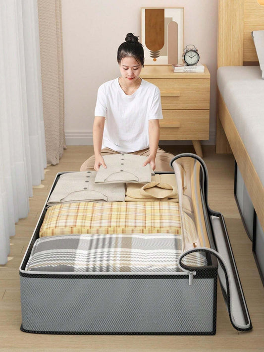 Borsa per contenitore sotto al letto, borsa per contenitore piatta, scatola per cassetti, borsa per armadio, borsa per trasloco, borsa trasparente in alto per conservare vestiti e piumoni, realizzata in tessuti di alta qualità