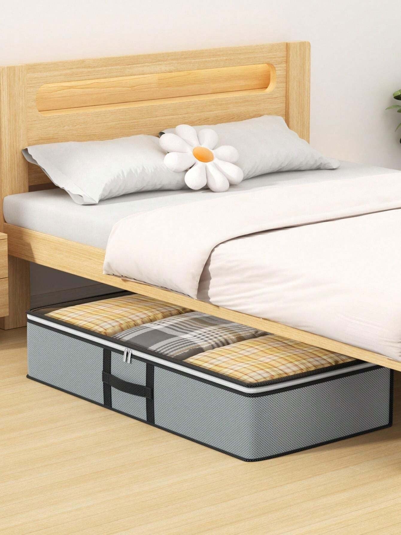 Borsa per contenitore sotto al letto, borsa per contenitore piatta, scatola per cassetti, borsa per armadio, borsa per trasloco, borsa trasparente in alto per conservare vestiti e piumoni, realizzata in tessuti di alta qualità