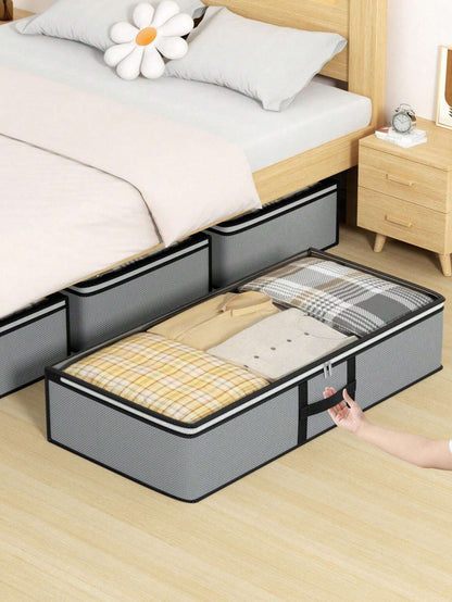 Borsa per contenitore sotto al letto, borsa per contenitore piatta, scatola per cassetti, borsa per armadio, borsa per trasloco, borsa trasparente in alto per conservare vestiti e piumoni, realizzata in tessuti di alta qualità