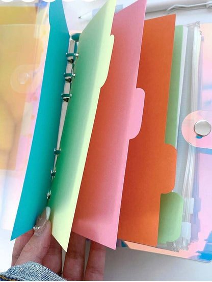 Quaderno Con Raccoglitore A Fogli Mobili Laser A6 + Libretto Dei Conti A Fogli Mobili Con Budget In Contanti