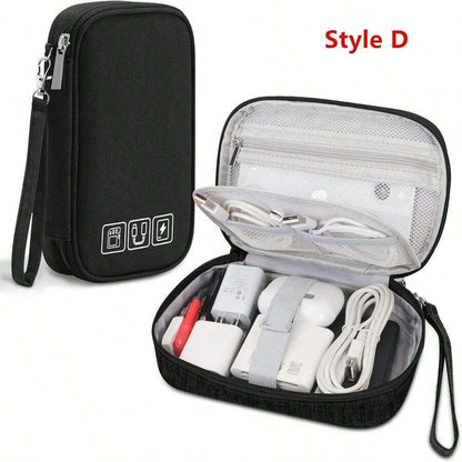 1 pezzo Borsa portatile impermeabile per l'organizzazione di elettronica, cavi e caricabatterie, borse per cosmetici, makeup, accessori da viaggio
