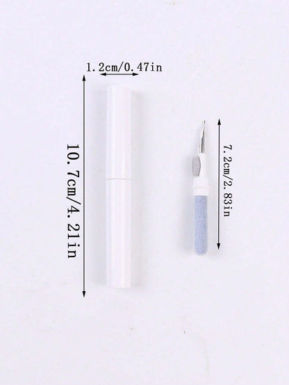 1 pezzo Kit di pulizia per auricolari, comprende spazzola per pulire auricolari, cuffie senza fili, computer portatile, fotocamera (bianco)