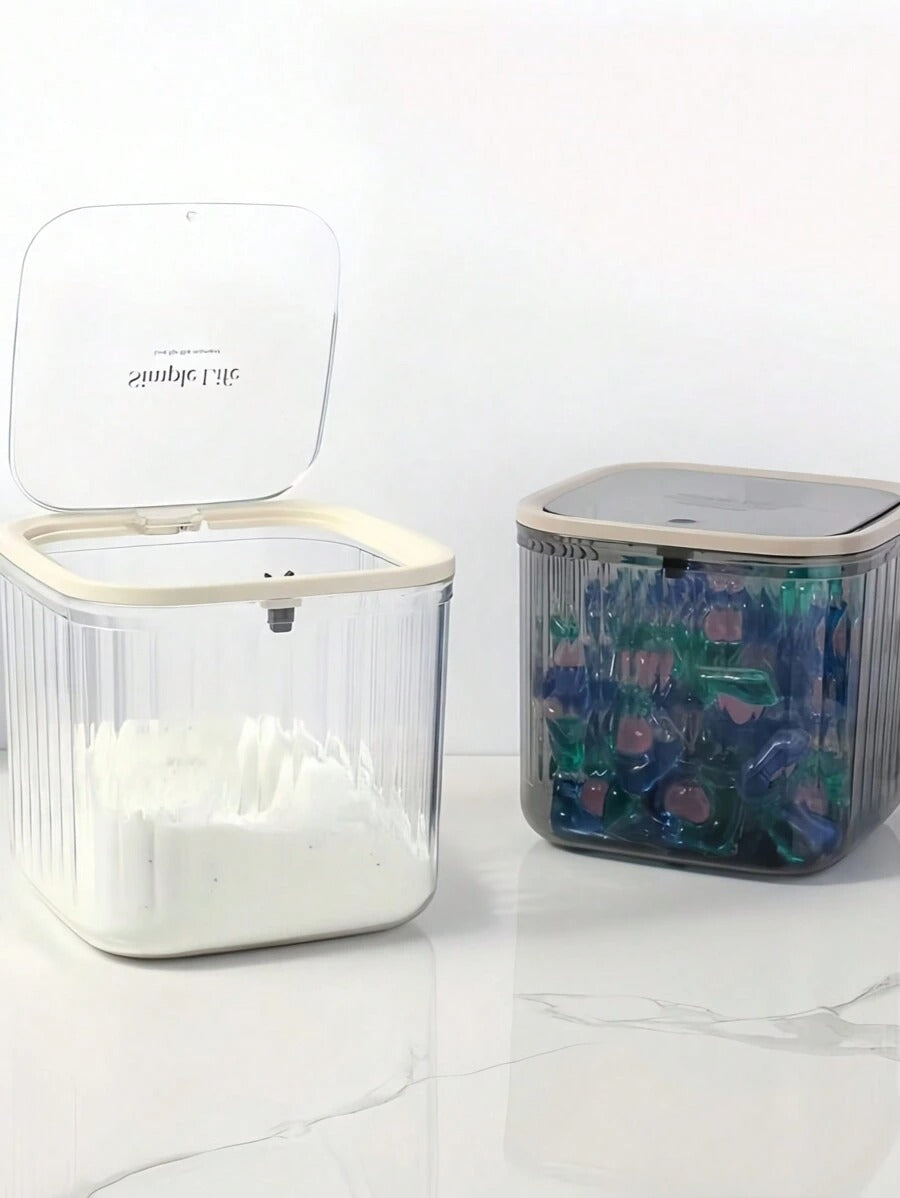 Contenitore ermetico per organizzare i detersivi - Contenitore per lo stoccaggio di detersivi, bombe da bagno e intensificatori di profumo sigillato con coperchio