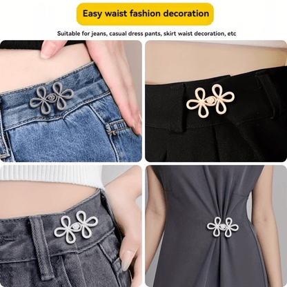 1/2 Paia di cinture con fibbie in metallo senza cuciture, con gancio nodo portafortuna rimovibile, adatte per jeans e gonne, accessori di moda regolabili - nero, oro, grigio argento, bronzo