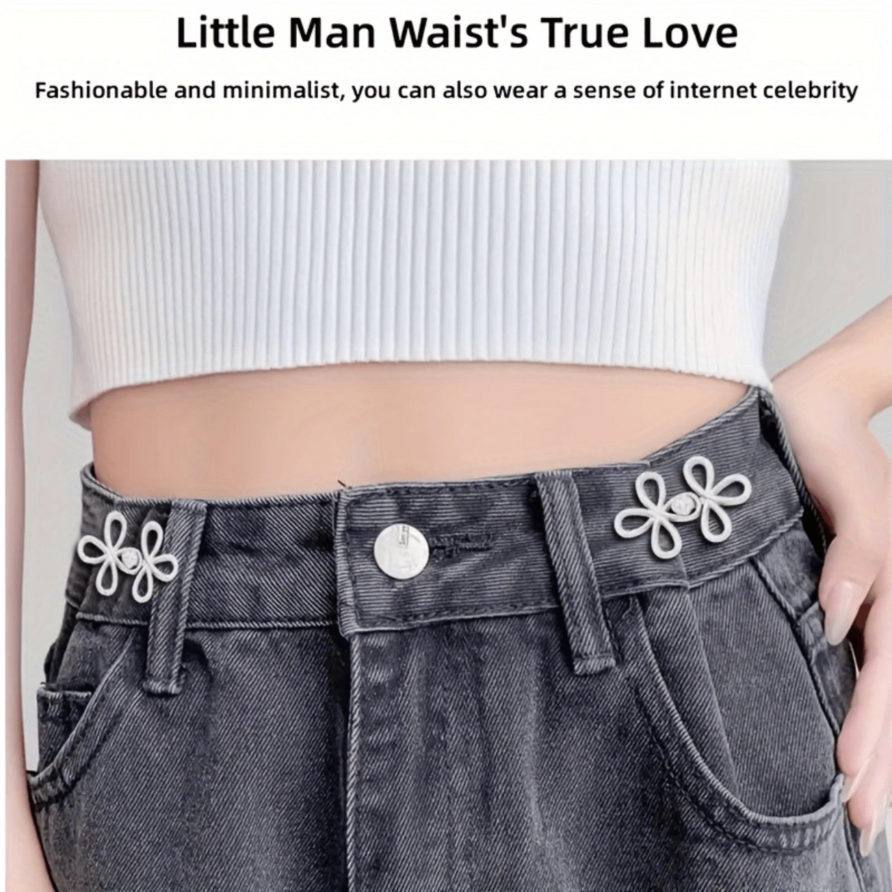 1/2 Paia di cinture con fibbie in metallo senza cuciture, con gancio nodo portafortuna rimovibile, adatte per jeans e gonne, accessori di moda regolabili - nero, oro, grigio argento, bronzo