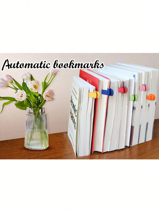 Segnalibro automatico, segnalibri in silicone per lettura donne, uomini, bambini, amanti dei libri, segnalibri carini e unici per lettura, accessori per la lettura, regali per gli appassionati di libri