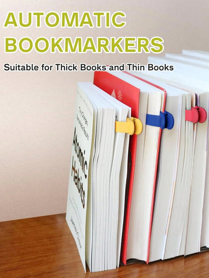 Segnalibro automatico, segnalibri in silicone per lettura donne, uomini, bambini, amanti dei libri, segnalibri carini e unici per lettura, accessori per la lettura, regali per gli appassionati di libri