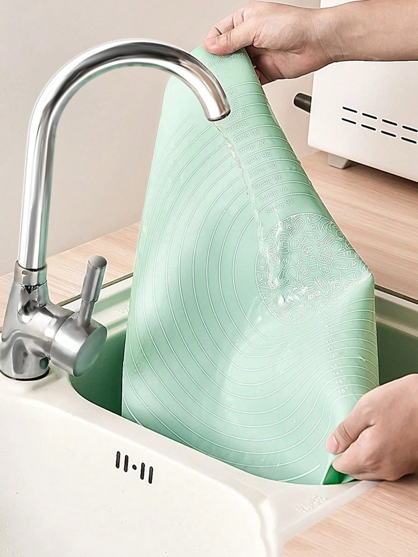 1 pezzo Tappetino in silicone extra large da 70 cm / 65 cm / 50 cm per impastare, antiaderente, per stendere la pasta, tappetino da forno, tagliere per pane e pasticceria, tappetino in silicone per croste di torte