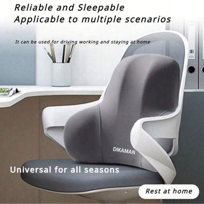 Set di cuscino di supporto lombare ergonomico per sedia da ufficio, schienale e seduta in memory foam, rivestimento in poliestere morbido, design confortevole per il sollievo