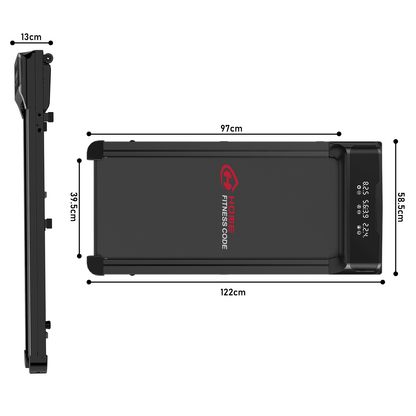 Bigzzia Tapis roulant da scrivania: display LED super ampio, motore silenzioso e assorbimento degli urti per l'home fitness