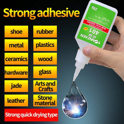 Super colla, asciugatura ultrarapida, adesivo multiuso per incollare metallo, vetro, ceramica, pietra, plastica, legno, gomma e pneumatici - colla universale per saldatura resistente