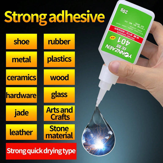 Super colla, asciugatura ultrarapida, adesivo multiuso per incollare metallo, vetro, ceramica, pietra, plastica, legno, gomma e pneumatici - colla universale per saldatura resistente