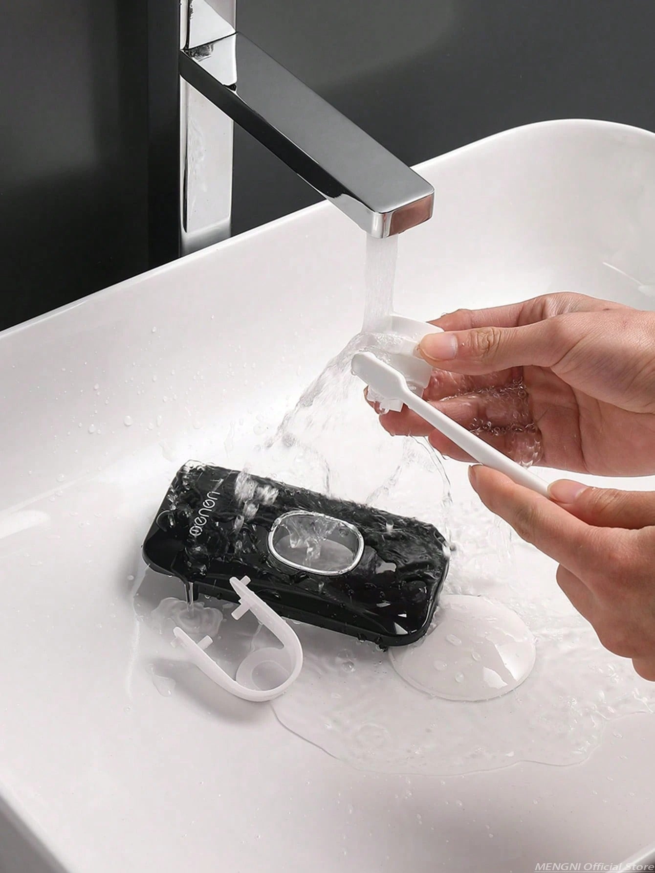 1 pezzo Dispenser automatico da parete per dentifricio con portaspazzolino, set di accessori per il bagno, decorazione per la casa e il bagno, decorazione autunnale, ritorno a scuola