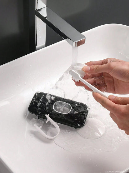 1 pezzo Dispenser automatico da parete per dentifricio con portaspazzolino, set di accessori per il bagno, decorazione per la casa e il bagno, decorazione autunnale, ritorno a scuola