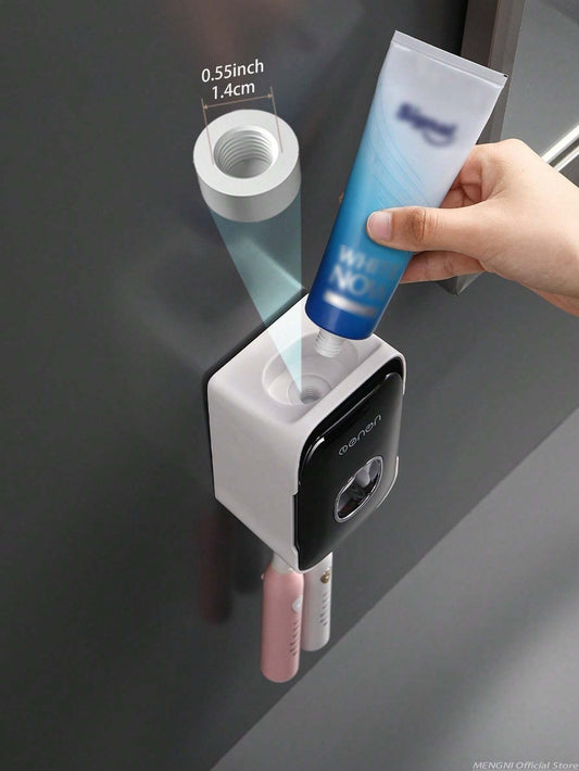 1 pezzo Dispenser automatico da parete per dentifricio con portaspazzolino, set di accessori per il bagno, decorazione per la casa e il bagno, decorazione autunnale, ritorno a scuola