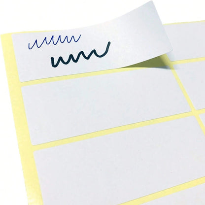 15 pagine di 840 etichette adesive in bianco opaco da 0,51"x1,5" per scrivere, etichettare contenitori di stoccaggio, barattoli, fascicoli, scuola, ufficio, organizzazione di cucina, forniture scolastiche, ritorno a scuola