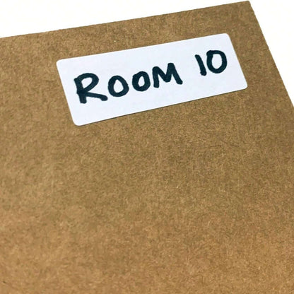 15 pagine di 840 etichette adesive in bianco opaco da 0,51"x1,5" per scrivere, etichettare contenitori di stoccaggio, barattoli, fascicoli, scuola, ufficio, organizzazione di cucina, forniture scolastiche, ritorno a scuola