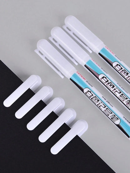 Pennarelli bianchi, Punte da (0,7 mm, 1 mm, 2,0 mm, 2,5 mm), Pennarello per segni profondi, Perfetti per falegnami, architetti, costruttori, vetro, pneumatici