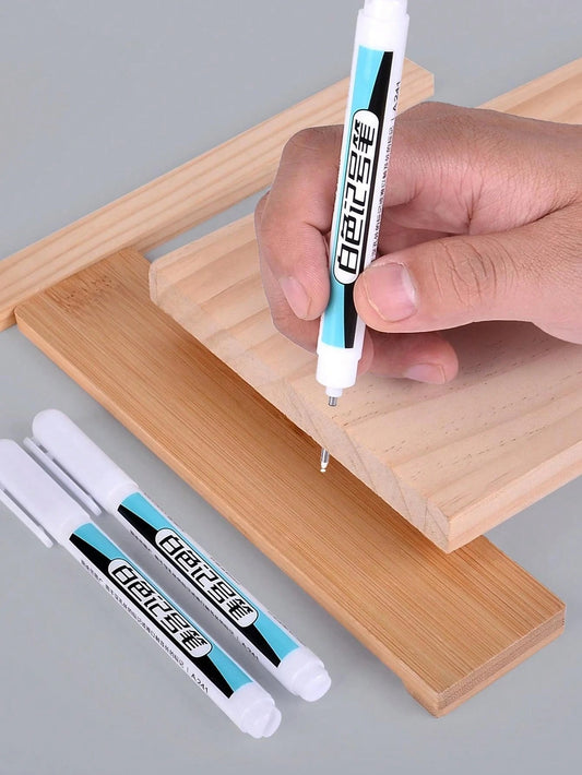 Pennarelli bianchi, Punte da (0,7 mm, 1 mm, 2,0 mm, 2,5 mm), Pennarello per segni profondi, Perfetti per falegnami, architetti, costruttori, vetro, pneumatici