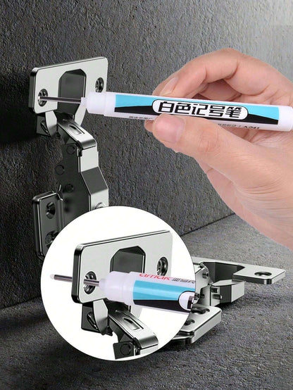 Pennarelli bianchi, Punte da (0,7 mm, 1 mm, 2,0 mm, 2,5 mm), Pennarello per segni profondi, Perfetti per falegnami, architetti, costruttori, vetro, pneumatici