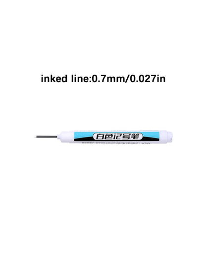 Pennarelli bianchi, Punte da (0,7 mm, 1 mm, 2,0 mm, 2,5 mm), Pennarello per segni profondi, Perfetti per falegnami, architetti, costruttori, vetro, pneumatici