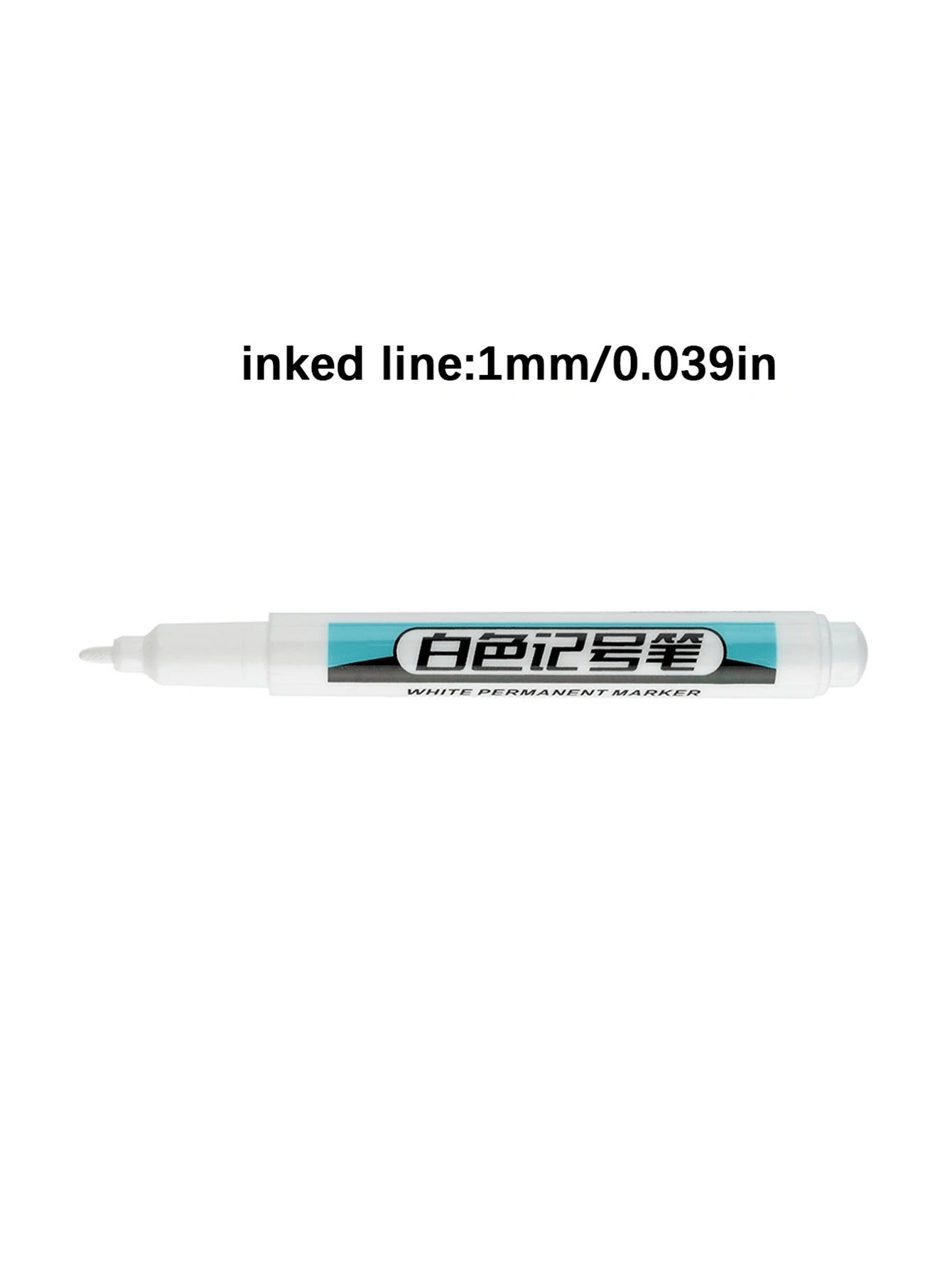 Pennarelli bianchi, Punte da (0,7 mm, 1 mm, 2,0 mm, 2,5 mm), Pennarello per segni profondi, Perfetti per falegnami, architetti, costruttori, vetro, pneumatici