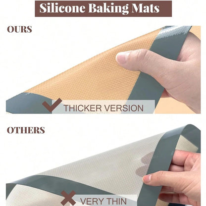 tappetini da forno in silicone riutilizzabili, antiaderenti, utilizzati per cuocere biscotti, macaron, pane