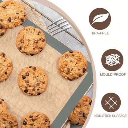 tappetini da forno in silicone riutilizzabili, antiaderenti, utilizzati per cuocere biscotti, macaron, pane