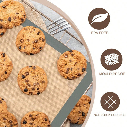 tappetini da forno in silicone riutilizzabili, antiaderenti, utilizzati per cuocere biscotti, macaron, pane