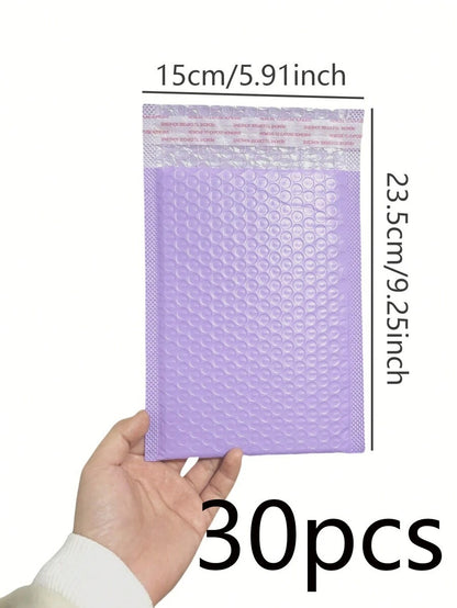 buste colorate a bolle di diverse dimensioni, buste protettive per prodotti aziendali, buste per la spedizione, forniture per la spedizione