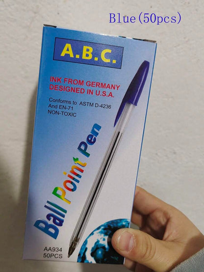 Penne a sfera rosso, nero, blu, penne a sfera a olio per forniture da ufficio, articoli di cartoleria per studenti