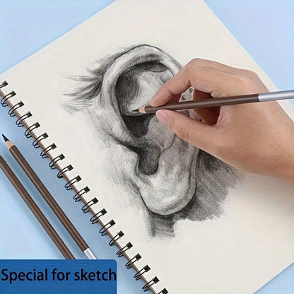 Taccuino da schizzo, carta per acquerelli, blocco da disegno a spirale superiore, 1 confezione da 30 fogli, taccuino da schizzo privo di acidi, carta da disegno e scrittura, taccuino da schizzo di alta qualità