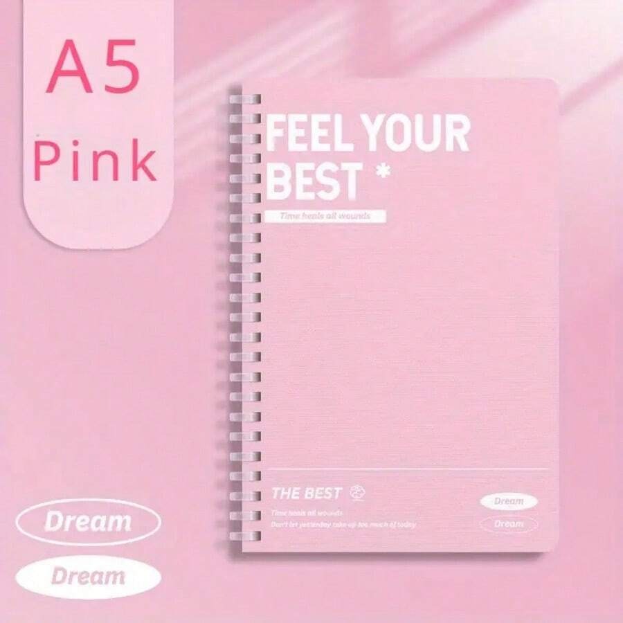 Quaderno a spirale, formato 1/6 di foglio 8.3" X 5.9" A5/B5, copertina in cartoncino, righe da 7mm, 6 colori, 60-120 pagine, per studiare e prendere appunti, diario, per il ritorno a scuola