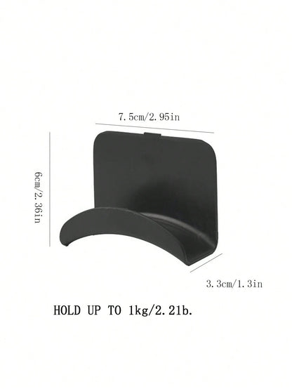 1 pezzo Gancio da parete multifunzione contemporaneo - Supporto in plastica per cuffie e cappelli, installazione semplice senza bisogno di trapano, gancio da appendere sotto la scrivania