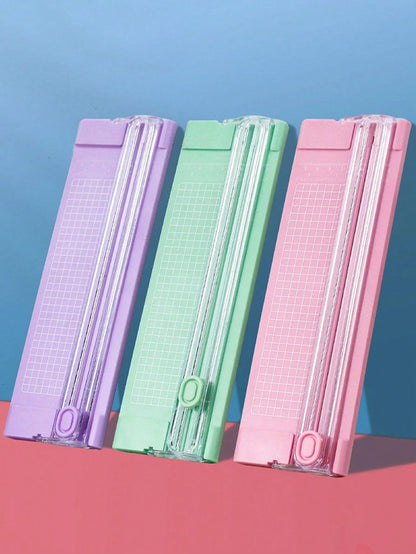 Taglierina per carta A4/A3, Taglierina per carta portatile in plastica, Mini strumento di taglio per foto, Lama da taglio manuale da scrivania